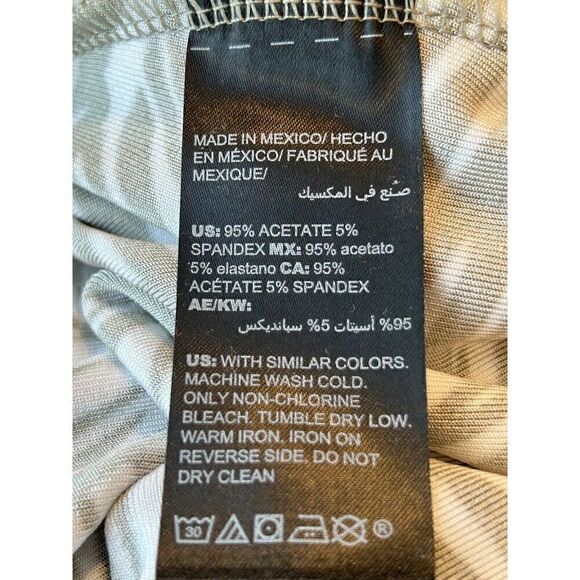 Chicos Travelers Asymmetrical Hem Dress Vetiver Combo Size 2 US 12/14 - Picture 6 of 7